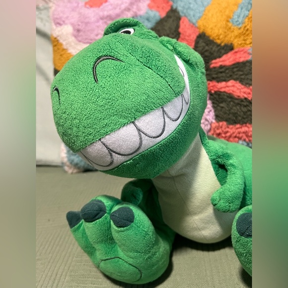 Disney Big Feet Plush Rex Toy Story Green Dinosaur Parks Exclusive Soft - Picture 8 of 10